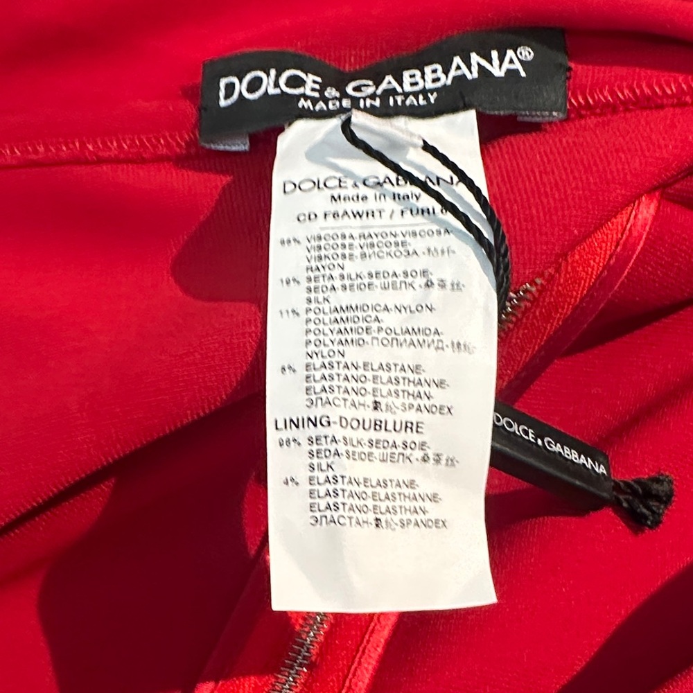 Dolce & Gabbana Vibrant Red Long Sleeve Dress - Picture 3 of 3